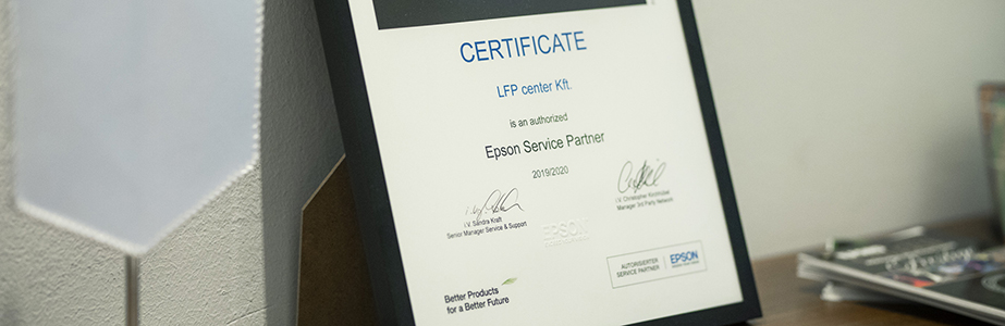 Az LFP center Kft az EPSON kiemelt partnere