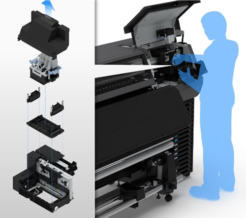epson sc-r5010 gyantaalapú kültéri nyomtató fejcsere