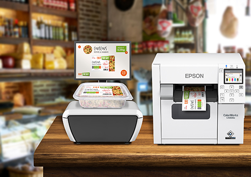 epson cw-c4000e színes címkenyomtató bolti alkalmazásra