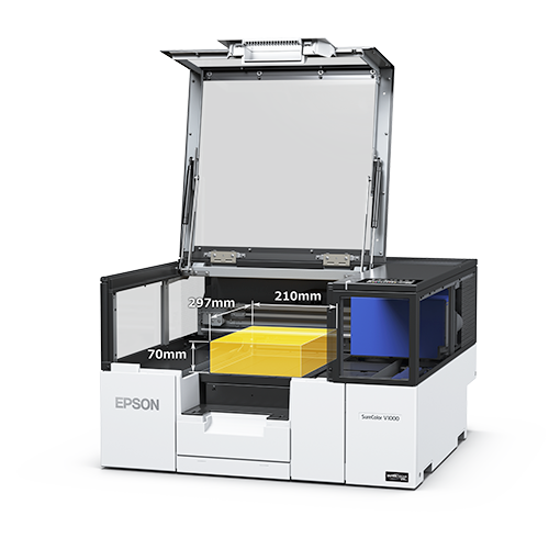 epson sc-v1000 uv led tárgynyomtatóban 70 mm vastag munkadarab